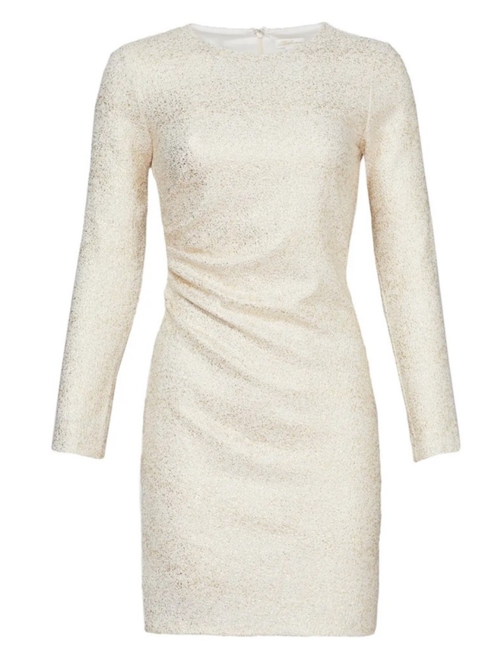 Shoshanna English Breakfast
Dress Long-Sleeved Side-Ruched Metallic Gold Ivory 8 - Picture 13 of 13